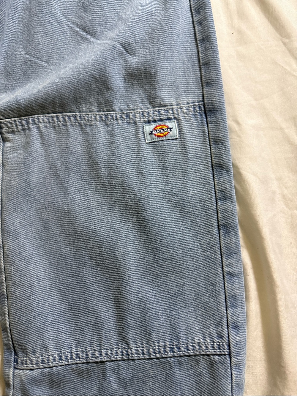 Dickies Men's Light Blue Relaxed Carpenter Jeans vintage